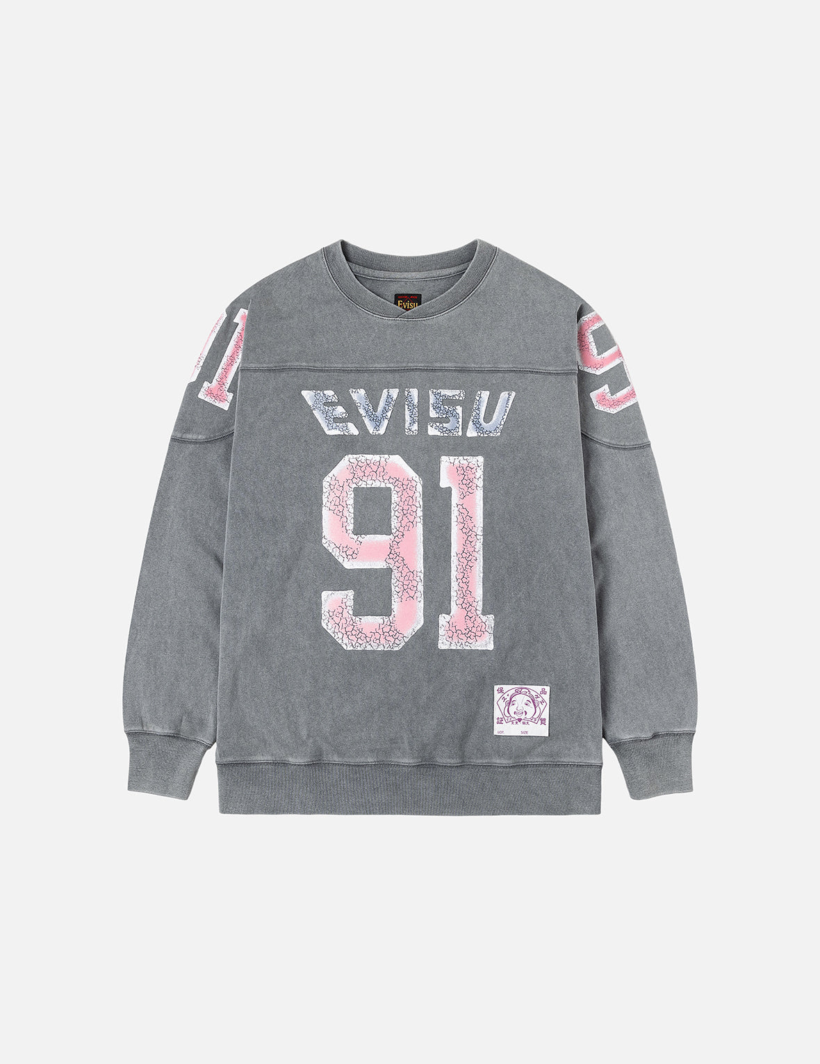 ロゴと「91」プリント レギュラーフィット 長袖Tシャツ